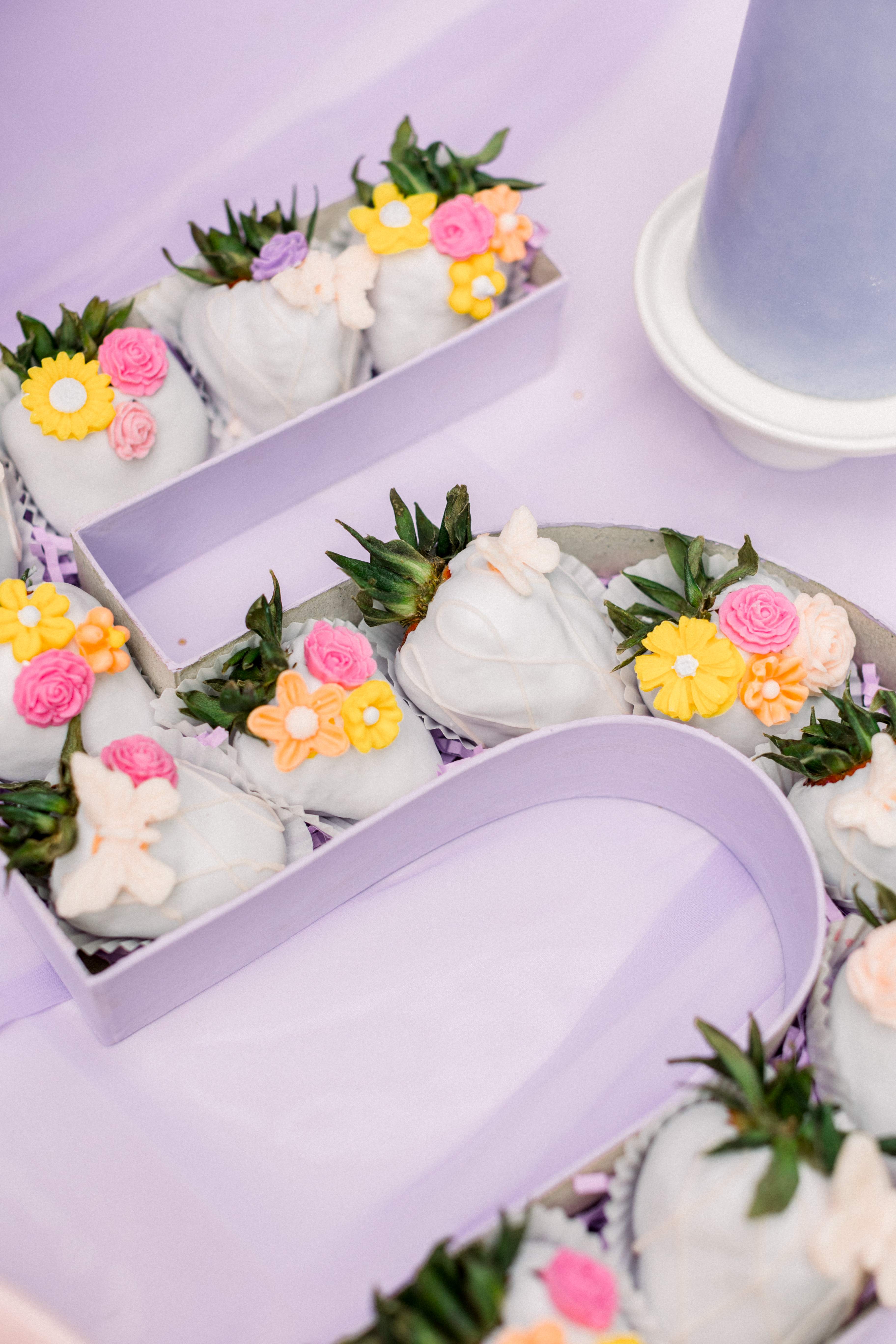 Floral Decorated Strawberries